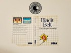 Black Belt - Jaquette Cover - Master System - Sega - Original 