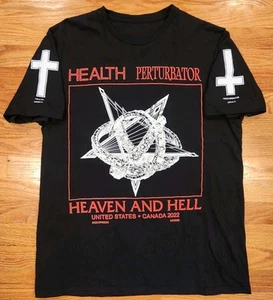 HEALTH Perturbator Heaven and Hell 2022 Tour Shirt Double Sided Used Industrial - Picture 1 of 24