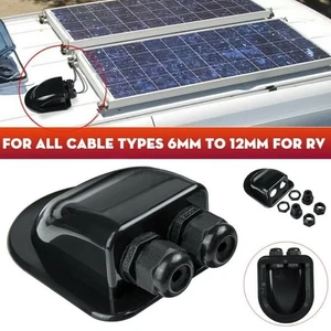 New High Quality Cable Sealing Box Solar Panel Double Top Black Camper - Picture 1 of 7