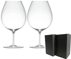 Kimura Glass Shop [Set of 2 Sava 24oz Wine Glasses Boxed] Red Wine Burgundy Pair - Picture 1 of 3
