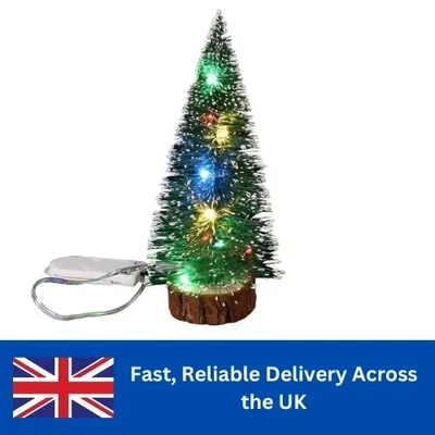 LED Light Mini Artificial Christmas Tree Decorations Festival Tabletop Miniature - Image 1 of 4