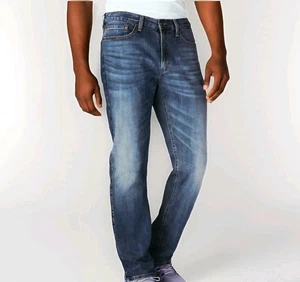 Levis Signature Jeans Mens 30 X 32 Dark Wash S67 Athletic Fit Blue Denim Mid Ris - Picture 1 of 10