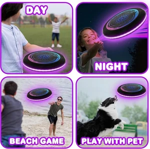 Leuchtfrisbee, Flugscheibe mit 49 LED-Leuchten, 27 cm Ultimate Frisbee, Glowin - Bild 1 von 20