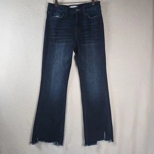 Flying Monkey Damen Jeans Gr. 28 Dark Wash Raw Hem Stretch Denim F4858 - Bild 1 von 10