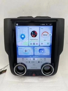 9.7" For Dodge Ram 2013-2018 Android Tesla Style Vertical Screen Car Gps Radio - Picture 1 of 19