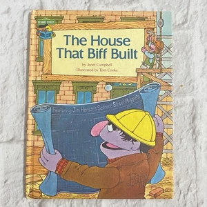 The House That Biff Built Vintage Hardcover 1980 Sesame Street Book Club - Imagen 1 de 6