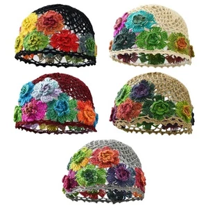 Womens Crochet Beanie Versatile Summer Hat for Trip Streetwear Shopping - Picture 1 of 30