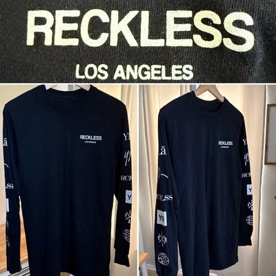 Young and Reckless Y&R Men's Long Sleeve Black T-Shirt Racing Size M - Image 1 of 4