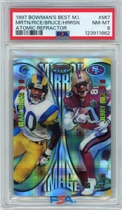 JERRY RICE (POP 4) 1997 Bowman's Best Mirror Image ATOMIC REFRACTOR PSA MVP HOF - Bild 1 von 2