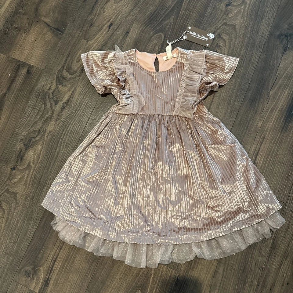 Matilda Jane Just Imagine Kori Girls Wide Ribbed Dress Size 4 NWT - Image 1 of 4