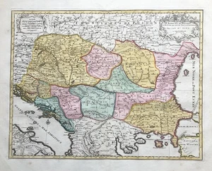 Hungary Romania Serbia Moldova Croatia Magyarorszag Ungarn map Karte Elwe 1792 - Bild 1 von 1