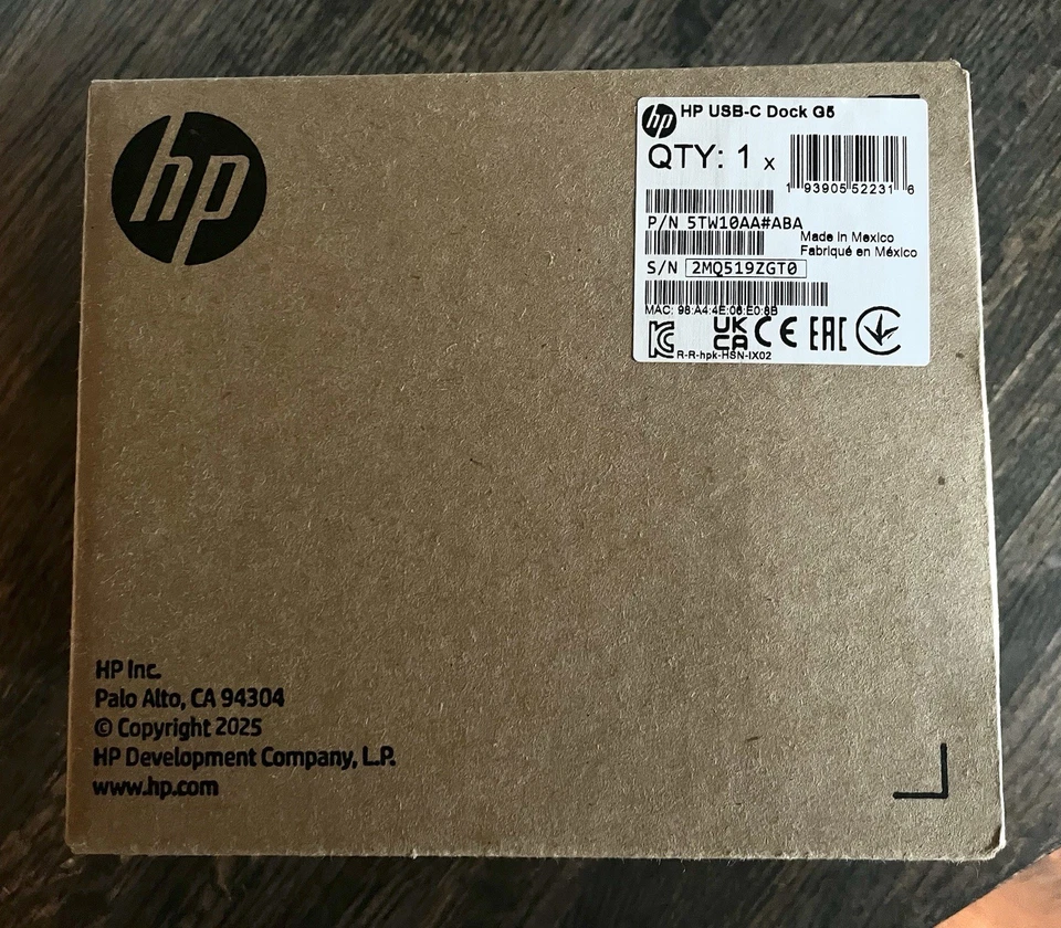 HP G5 USB-C Docking Station - Black (5TW10UT#ABA) - Image 1 of 1