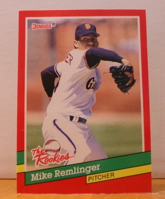 RARE VINTAGE DONRUSS 91 THE ROOKIES BASEBALL CARD MIKE REMLINGER S.F. GIANTS - Image 1 of 2