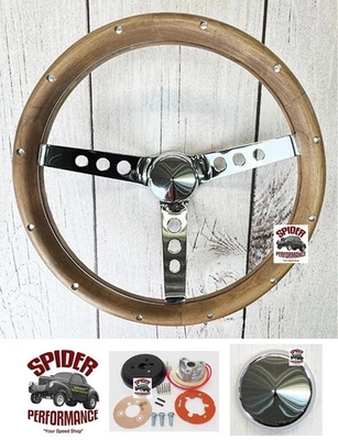 1965-1969 Mercury wood steering wheel 13 1/2" CLASSIC WALNUT - Image 1 of 4