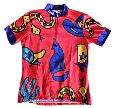 Camiseta de Ciclismo Sugoi De Colección Southwest Desert Serpiente Coyote Sombrero Cactus Talla M Foto 1 de 4