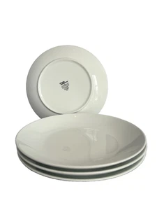 (4) Platos de postre blanco aperitivo chef mimado adiciones simples 8" - Imagen 1 de 4