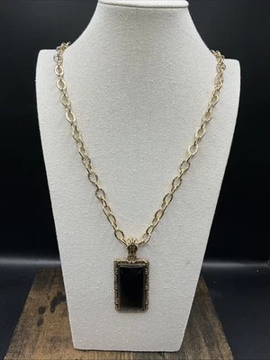 Barse Guinevere Enhancer Pendant Necklace- Black Onyx- Bronze- NWT - Image 1 of 4