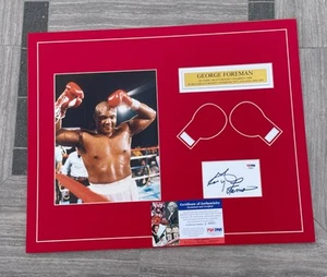 George Foreman Signed & Autographed Matted 16x20 Collage & 8x10 Photo PSA DNA - Picture 1 of 13