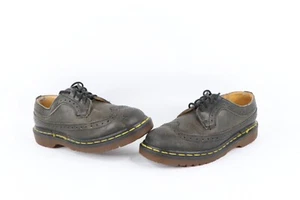 Vtg 90s Dr Martens Womens 5 Goth EDM Distressed Leather Chunky Wingtips Shoes - Picture 1 of 10