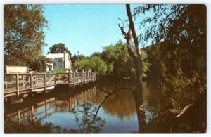 Postal de 1950 REHOBOTH BEACH DELAWARE NIÑOS PESCA MUELLE LAGO GERAR - Imagen 1 de 2
