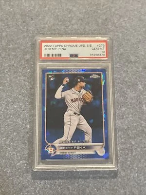 2022 Topps Chrome Update Sapphire Jeremy Pena RC PSA 10 GEM MINT Rookie Debut - Image 1 of 2