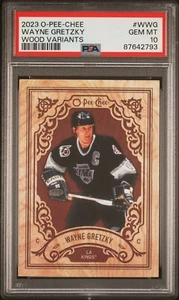 Wayne Gretzky Wood Variants PSA 10 GEM MINT 2023-24 O-Pee-Chee Hockey #W-WG RARE - Picture 1 of 3