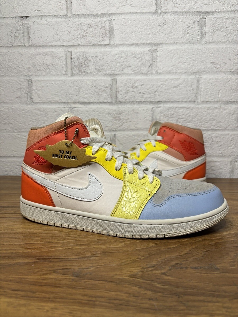 靴 Air Jordan 1 Mid \"To My First Coach\" Air Jordan 1 To My First Coach Release Date - Sneaker Bar