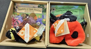 Smithsonian Ladybug/Ape Book con Peluche Peluche Insetti Giocattolo-Set di 2 Natura - Foto 1 di 8