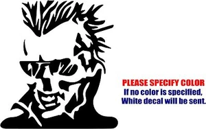Vinyl Decal Sticker - Punk Rocker Skull Car Truck Bumper Window Wall JDM Fun 6" - Picture 1 of 3