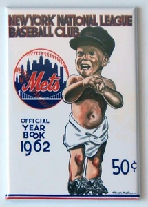 New York Mets FRIDGE MAGNET yearbook 1962 program scorecard baseball - Picture 1 of 3