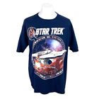  T-Shirt Star Trek XL blau Grafik TV Film T-Shirt übergroß Y2k Hipster