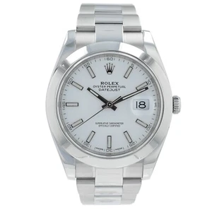 ROLEX DATEJUST 41 126300 ÍNDICE BLANCO ESFERA LUMINOSA BANDA OSTRA CON CAJA Y CERTIFICADO - Imagen 1 de 11