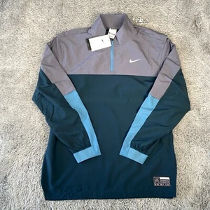 Nike Golf Club Dri-Fit 1/2 Zip Size Medium Men Jacket Navy Grey FQ1155-478 - Picture 1 of 7