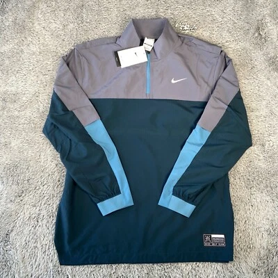 Nike Golf Club Dri-Fit 1/2 Zip Size Medium Men Jacket Navy Grey FQ1155-478 - Image 1 of 4