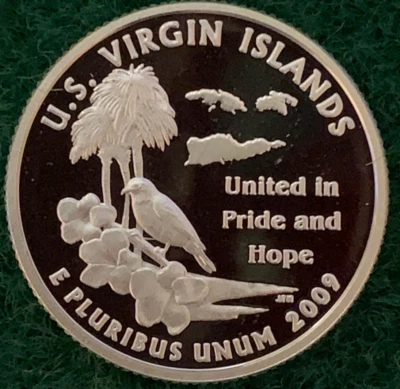 2009~S U S VIRGIN ISLANDS 90% SILVER QUARTER DEEP CAMEO PROOF SET US COIN LOT - Image 1 of 2