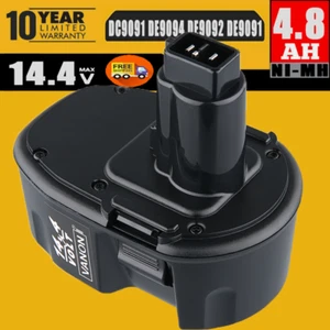 Pack 14.4 Volt For DEWALT DC9091 Battery DW9091 DW9094 DE9091 4.8Ah Replacement - Picture 1 of 9