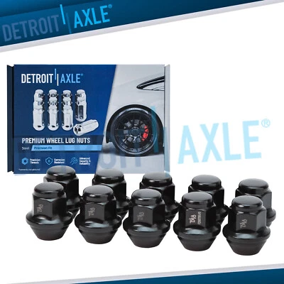 20 tuercas de rueda negras 12x1,5 para Lincoln MKZ Ford Fusion 1,18 pulgadas de altura Foto 1 de 4