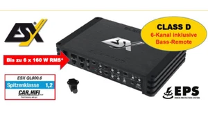 ESX QL800.6 6-Kanal Class D Digital Verstärker 750 Watt RMS Bass Fernbedienung - Bild 1 von 8