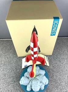 Estatuilla Moulinsart 46405 Lift-off Cohete 40cm "Les Icones" Resina Fusible Modelo - Imagen 1 de 10