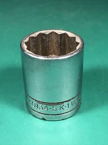 Vintage S-K | #40134 | 1-1/16" Socket | 12 Point | 1/2" Drive | USA - Picture 1 of 7