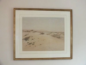Grande Aquarelle William S.Parkyn - Sailboat by the Dunes - - Imagen 1 de 9