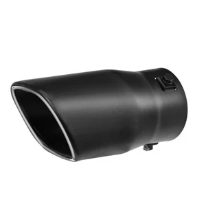 Tubo silenciador punta escape coche revestimiento negro acero inoxidable ajuste 1,75-2,5 pulgadas⌀ - Imagen 1 de 6