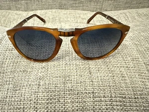 Persol 714SM Steve McQueen 96/S3 Ligth Havana / Blue Gradient Polarized - Picture 1 of 8