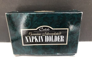 Vintage Carlisle Silver Plate Napkin holder Shell Shape 2 1/2" x 5" - Picture 1 of 8