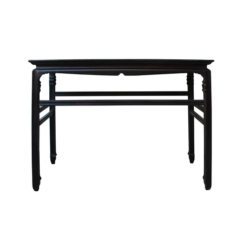 Chinese Dark Brown Huali Rosewood Ming Style Apron Side Altar Table cs4531 Cover