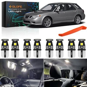 White Interior LED Bulbs Kit Package Replacement for 2005 2006 Sasb 9-2x Map - Picture 1 of 9