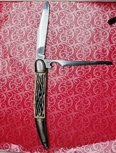 Vtg Colonial Prov USA Folding Pocket 2 Blade Fish Knife Good Usable Condition - Picture 1 of 18