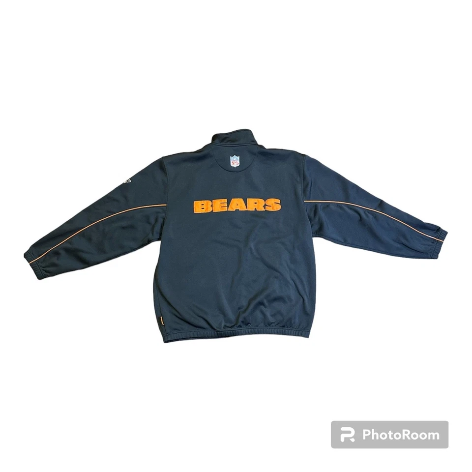 NFL Reebok Chicago Bears Team Apparel Pullover L/S 1/4 Zip Jacket Men’s Size XL - Image 1 of 4