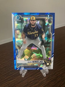 ALEX BINELAS 2022 1st BOWMAN CHROME BLUE CRACKED ICE Pre Rookie RC SP SOX - Picture 1 of 2