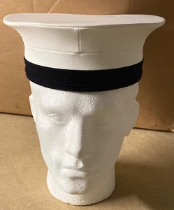 Genuine Royal Navy Class 2 White Seaman Cap / Dress Hat - Choose Size - Picture 1 of 4